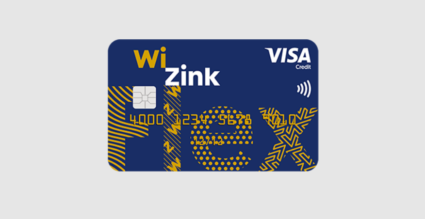 Cartão de crédito Wizink Flex fundo cinza
