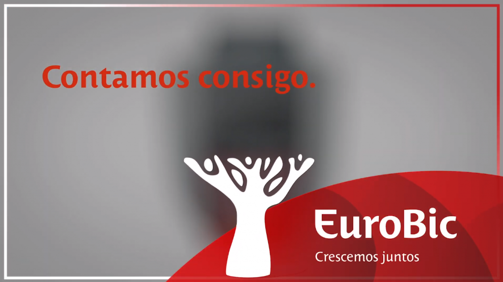 Logo EuroBic fundo vermelho e cinza
