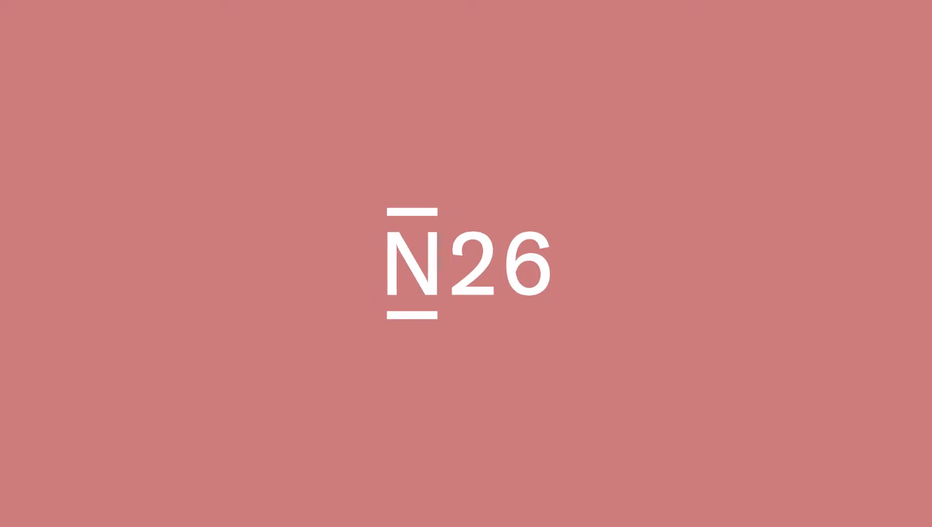 Logo N26 fundo rosa
