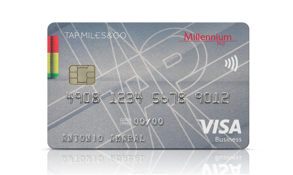 cartão de crédito TAP Business fundo branco