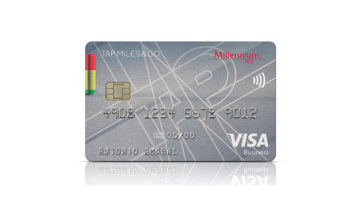 cartão de crédito TAP Business fundo branco