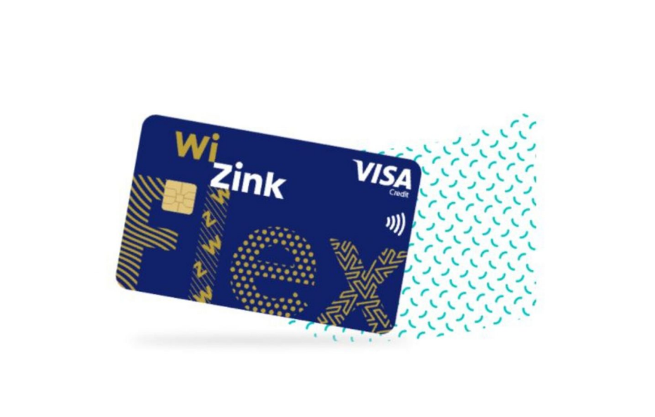Cartão de crédito Wizink Flex fundo branco com detalhes verdes