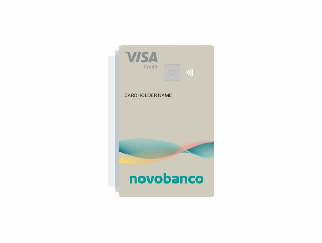 cartão de crédito NB Verde Dual fundo branco