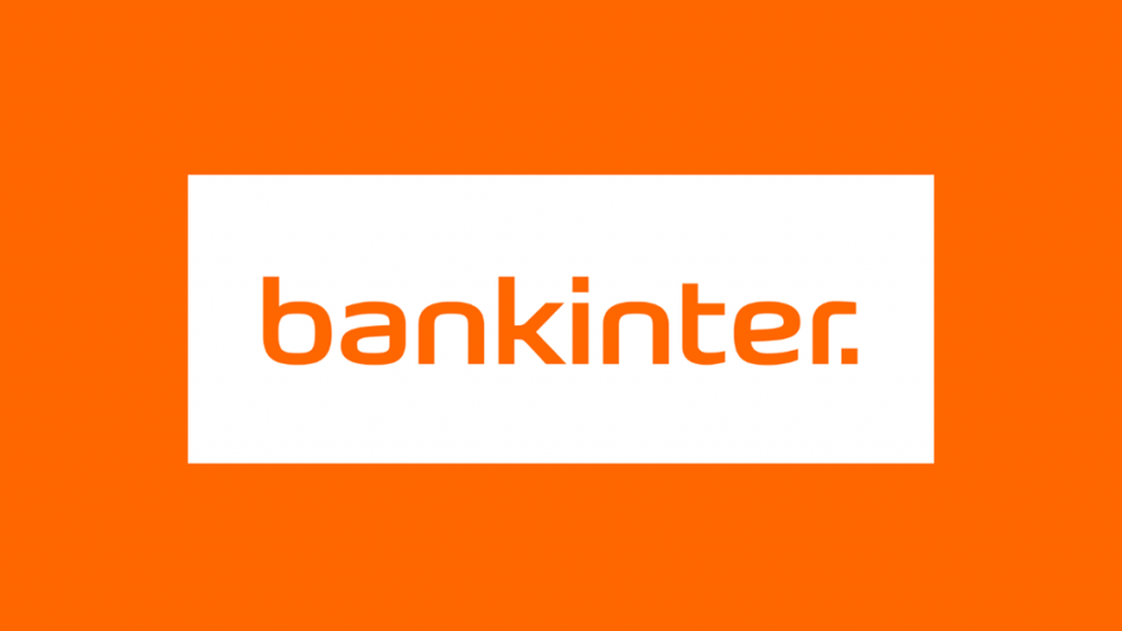 Bankinter logotipo fundo laranja