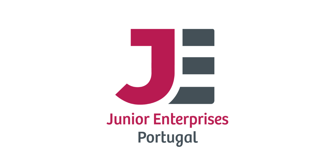 Logotipo Movimento Júnior português, escrito "Junior Enterprises Portugal"