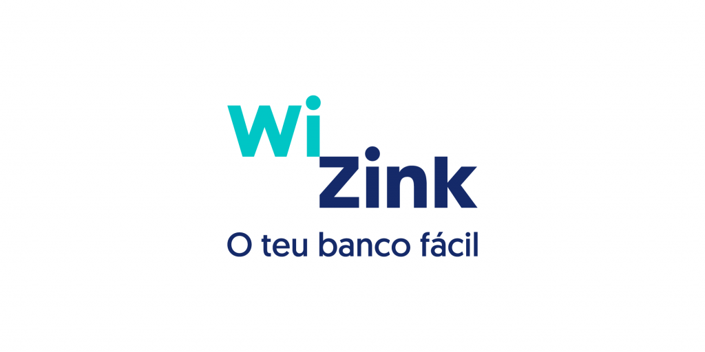 Logotipo Wizink com o slogan "o teu banco fácil". Wizink é o banco responsável pelos cartões Wizink