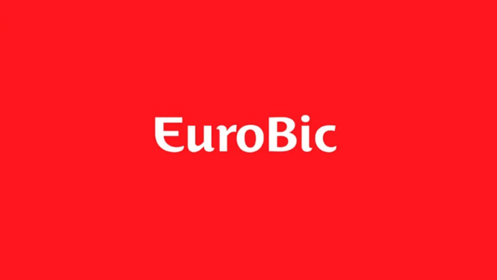 Logo EuroBic fundo vermelho