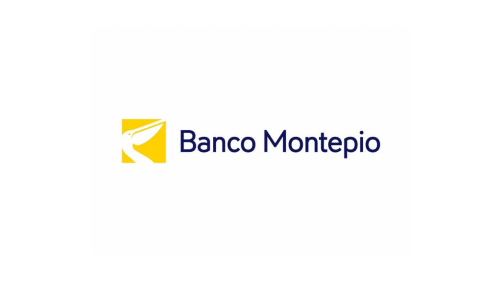 Imagem com fundo branco com o logo do Banco Montepio