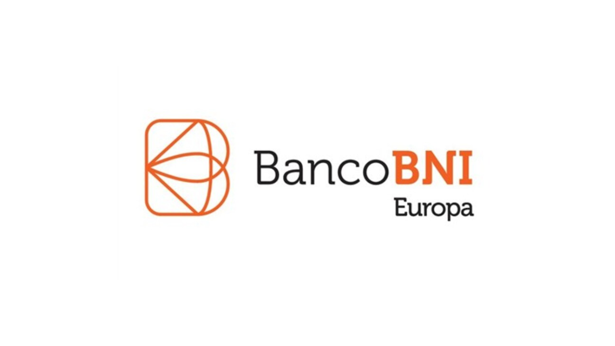 Imagem com fundo branco com o logo do Banco BNI Europa