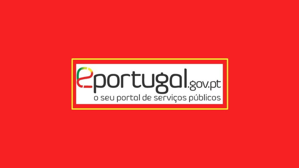 Logo ePortugal com fundo vermelho