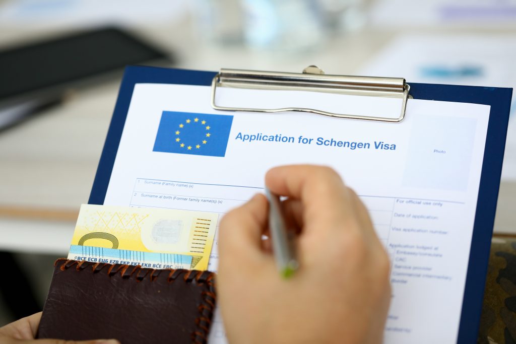 Formulário de visto Schengen
