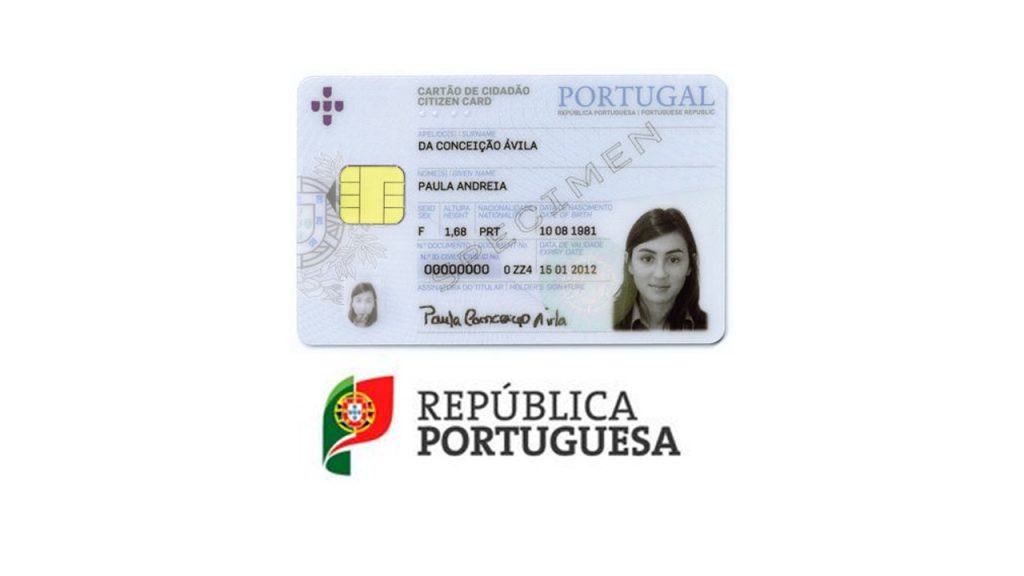 Cartão Cidadão e logo do Governo de Portugal