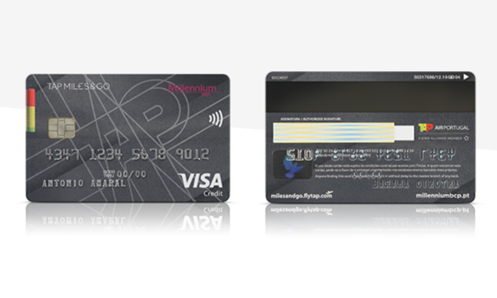 cartão de crédito TAP Platinum frente e verso