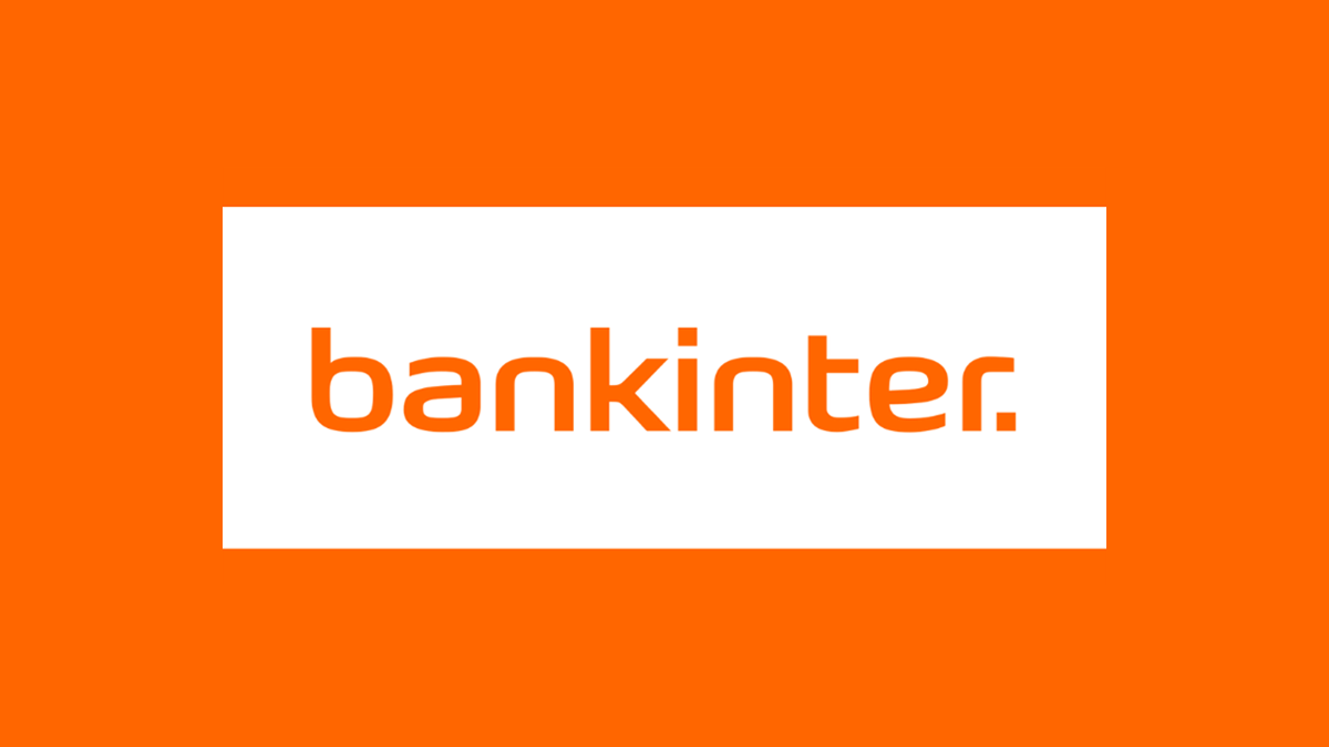 Bankinter logotipo fundo laranja