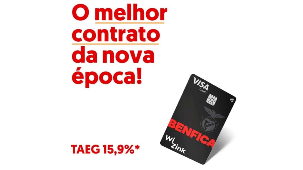 Propaganda do melhor cartão WiZink Benfica
